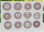 Red Mehndi Tattoo Stickers - packaging