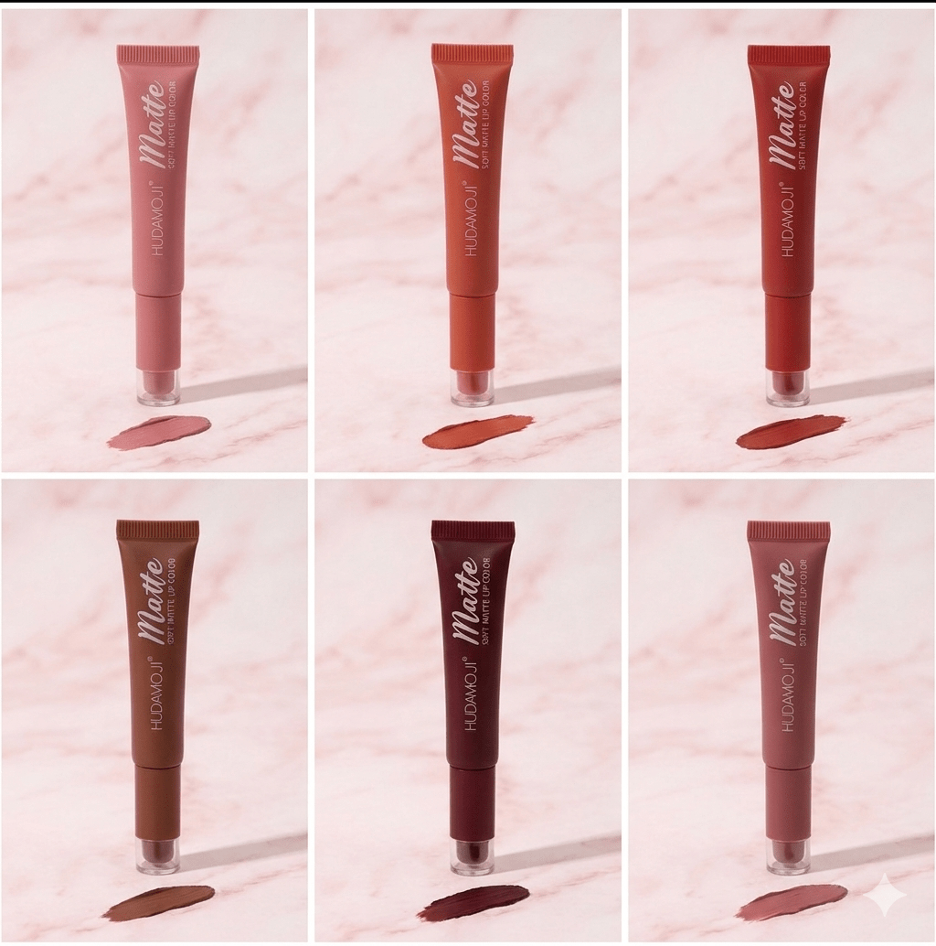 Huda Moji Soft Matte Lip Gloss – Velvet Smooth Long - Lasting Liquid Lipstick (1 pc) - The Nexa Shop
