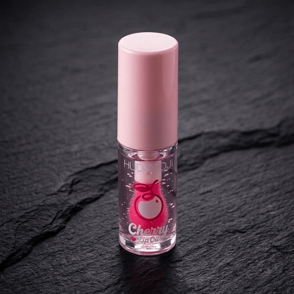 HUDAMOJI Cherry Lip Oil – Deeply Hydrating & Nourishing Tinted Gloss - The Nexa Shop