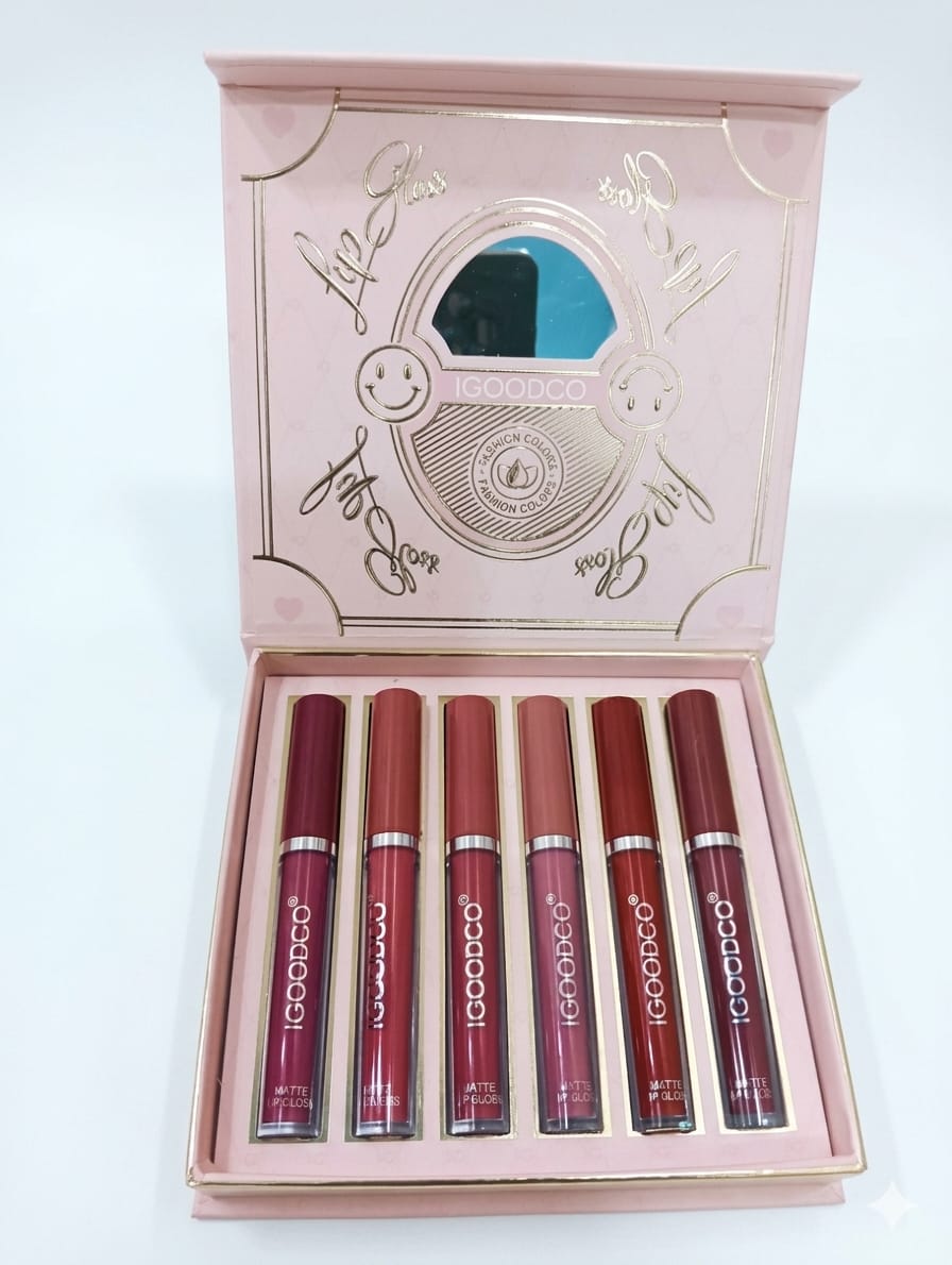 IGOODCO 6 - Piece Matte Liquid Lipstick & Lip Gloss Velvet Set - The Nexa Shop