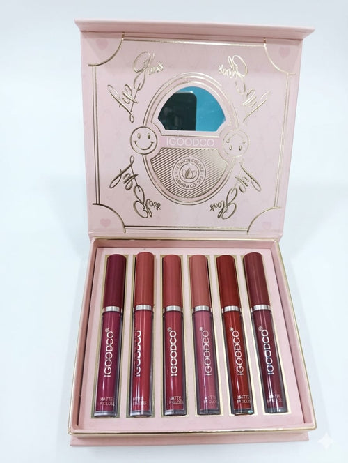 IGOODCO 6 - Piece Matte Liquid Lipstick & Lip Gloss Velvet Set - The Nexa Shop