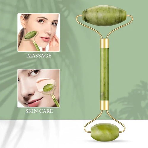 Jade Roller & Gua Sha Skincare Set – Noiseless Facial Body Massager - The Nexa Shop