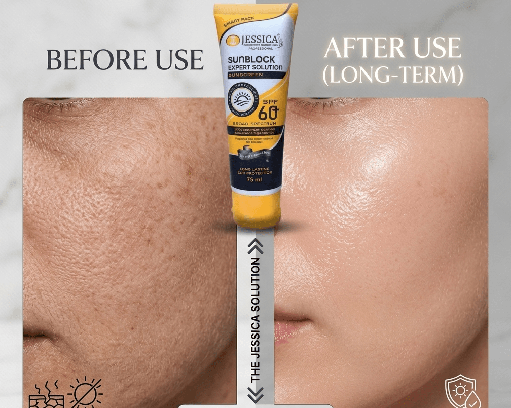 Jessica Professional Sunblock Expert Solution SPF 60 – Broad Spectrum Long Lasting Sun Protection - The Nexa Shop