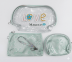 Luxury 3 - in - 1 Transparent Travel Toiletry & Makeup Bag Set - Pouch Organizer - The Nexa Shop
