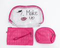Luxury 3 - in - 1 Transparent Travel Toiletry & Makeup Bag Set - Pouch Organizer - The Nexa Shop