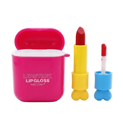 MECOW 2 - in - 1 Waterproof Lipstick & Lip Gloss Wireless Earbud - Style Set - The Nexa Shop