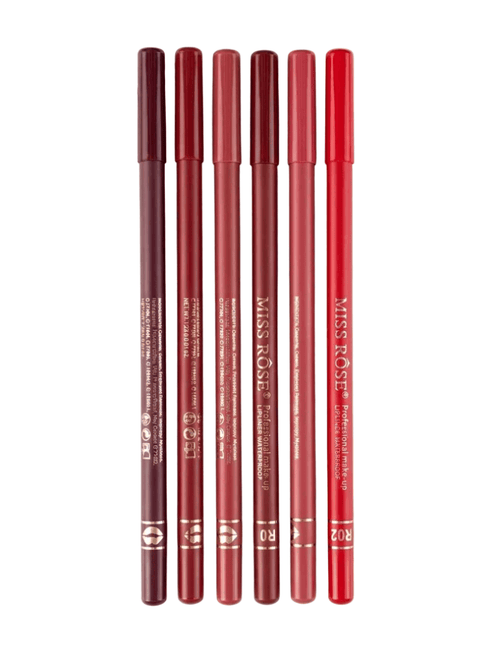 Miss Rose 6-Pcs Waterproof Lip Liner Set for Perfect Contour - The Nexa Shop