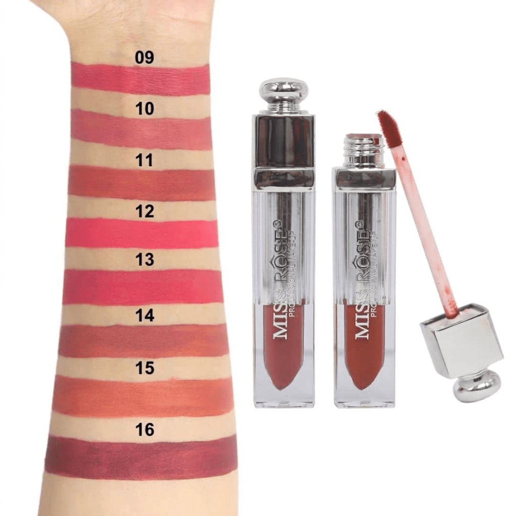 Miss Rose Silver Angelic Matte Lip Gloss – Long Lasting Velvet Finish - The Nexa Shop