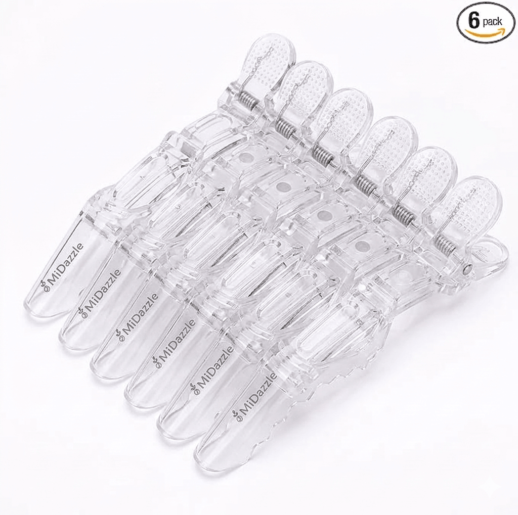 Pack of 6 Crocodile Hairdressing Clips – Non - Slip Alligator Styling & Sectioning Clips - The Nexa Shop
