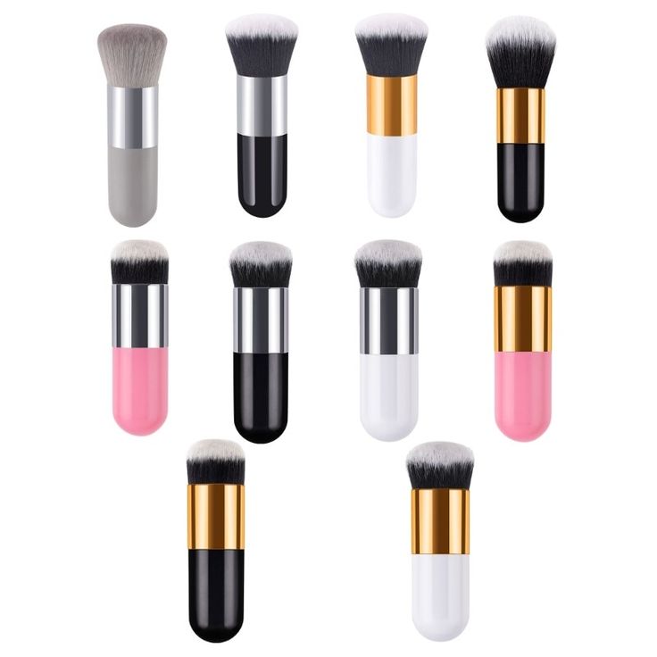Premium Mini Foundation & Kabuki Brush Set – 3 - Pcs Portable Travel Makeup Brushes - The Nexa Shop