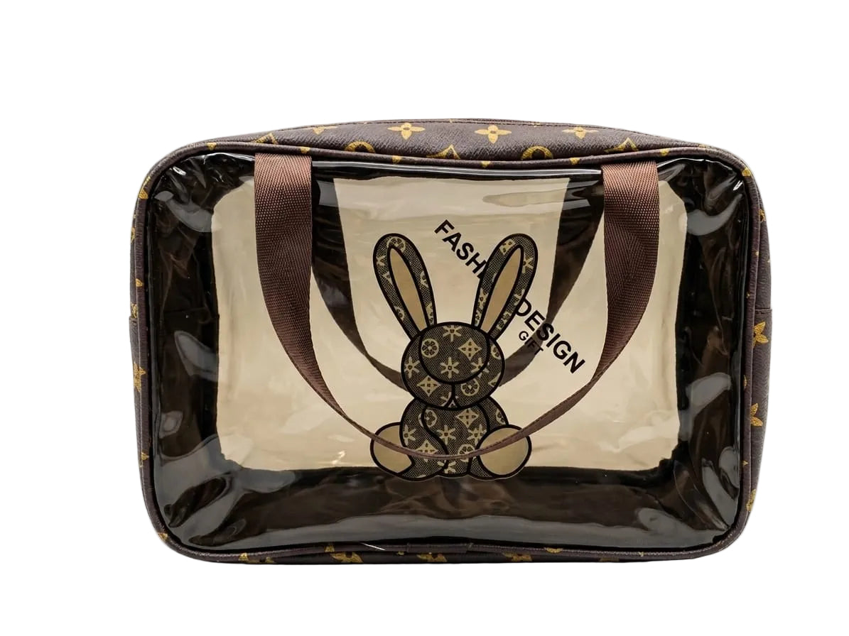 Waterproof Transparent Makeup & Travel Organizer Bag with Dual Handles