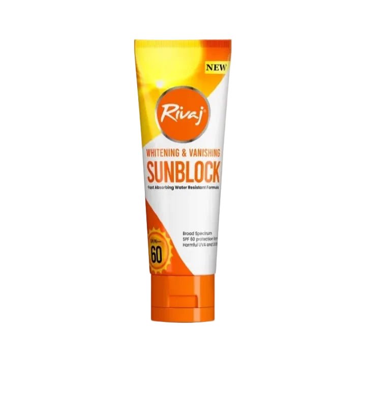 Riwaj UK Whitening & Vanishing Sunblock SPF 60 – Fast - Absorbing Water - Resistant Formula - The Nexa Shop