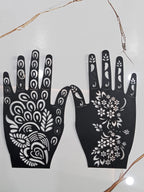 Full Hand-Small Hand & Feets Henna Sticker Template | Easy Mehndi Design