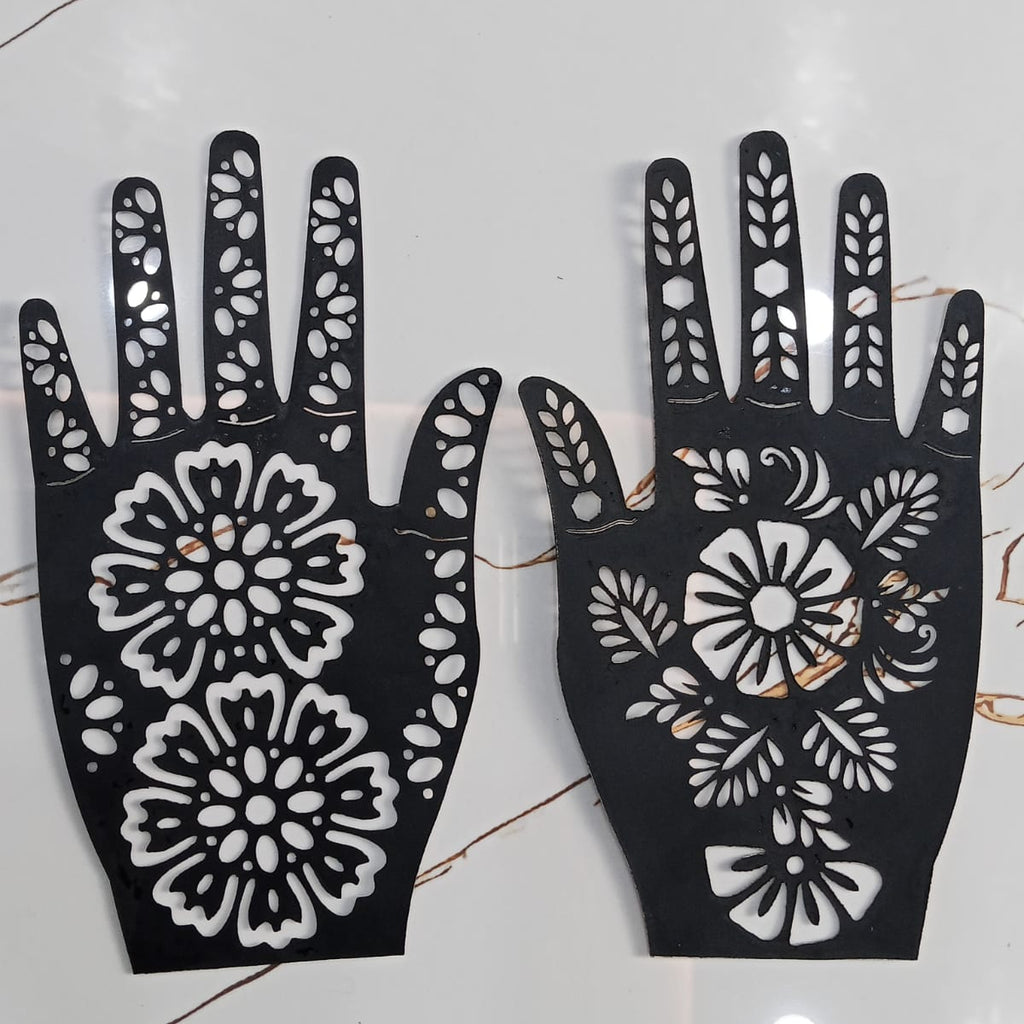 Full Hand-Small Hand & Feets Henna Sticker Template | Easy Mehndi Design