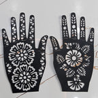 Full Hand-Small Hand & Feets Henna Sticker Template | Easy Mehndi Design