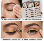 Instant Winged Eyeliner Stickers - sticker designs and colors
