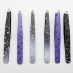 Professional Slant Tip Tweezers - eyebrow shaping in use